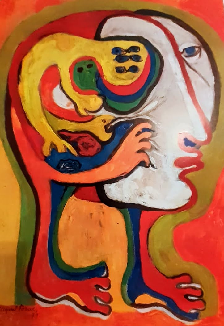 "Mutante con máscara de ancestro" de Raquel Forner